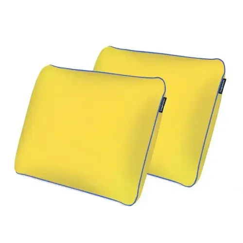 Yellow memory foam pillow